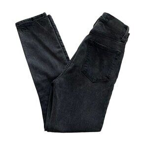 GRLFRND Womens Sz 26 Black Acid Wash High Waist Button-Fly Ankle Jeans Prototype
